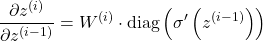 the Jacobian of the layer