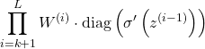 Jacobian product replaced by weight matrices