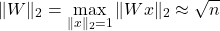 spectral norm equals root n